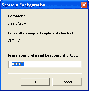 Shortcut Configuration dialog box
