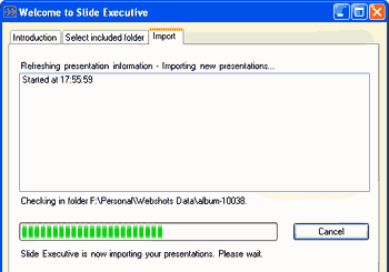 Slide Executive is importing presentations