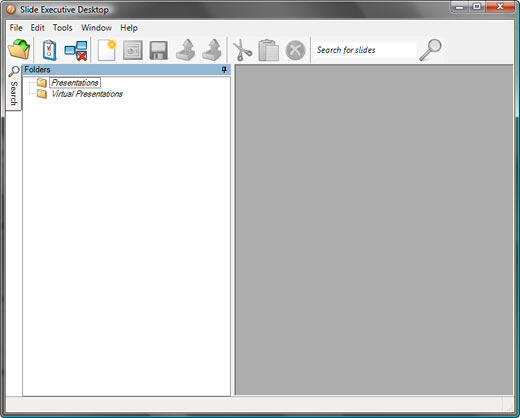 Slide Executive Desktop 2.9 interface