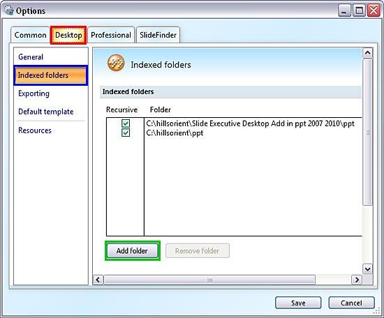 Slide Executive xPoint Options dialog box