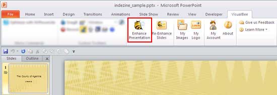 VisualBee tab on the Ribbon