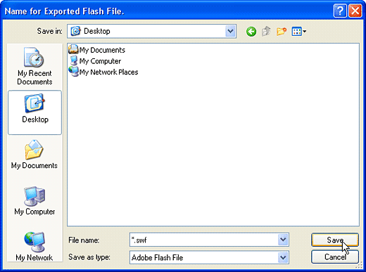 Name for Exported Flash File