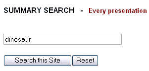 Enter a keyword or a combination of keywords in the search form for presentations.