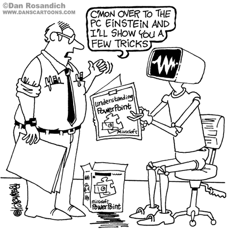 One of Dan's cartoons that refer to PowerPoint 