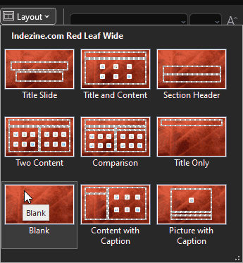 Change slide layout