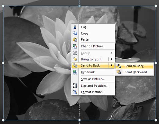 Send to back Send to back