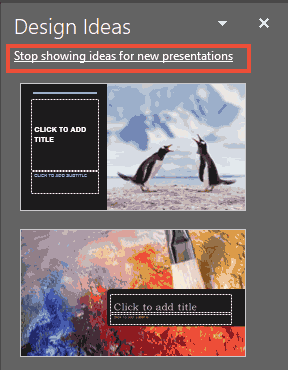 Disable PowerPoint Designer in PowerPoint 365 for Windows