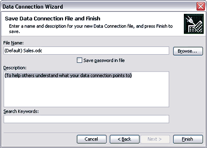 Data Connection Wizard