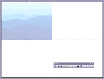 My picture-in-the rectangle covers a quarter of the screen
