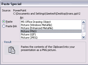 Bring back your picture as a PNG (pronounced PING)