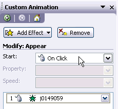 Retain the On Click animation