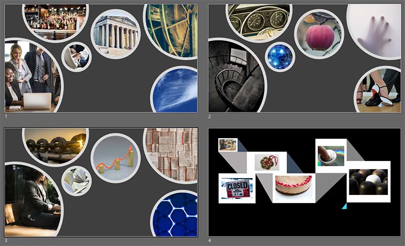 Slides with pictures created using PowerPoint Designer