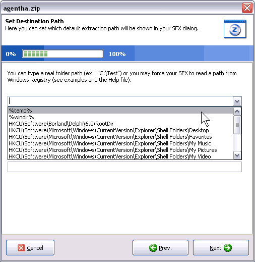 Set Destination Path Set Destination Path