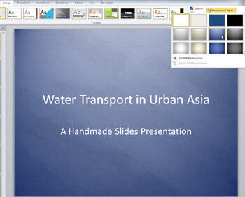 Handmade Slides: Transparent Texture Backgrounds in PowerPoint 2010
