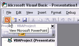Click on the PowerPoint icon in the upper left