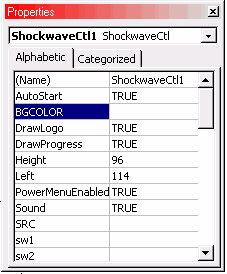 Shockwave Ctl Properties