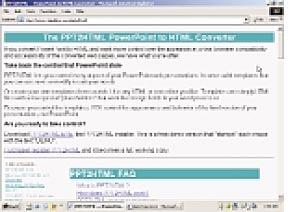 PPT2HTML lets you convert PowerPoint files for the Web and features editable HTML code