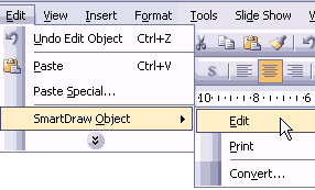 Edit SmartDraw object in PowerPoint 
