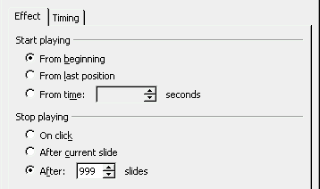 Play the playlist across slides