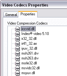Video Codecs Properties 