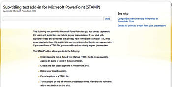 Learn PowerPoint 2010: STAMP Accessibility Add-in for PowerPoint