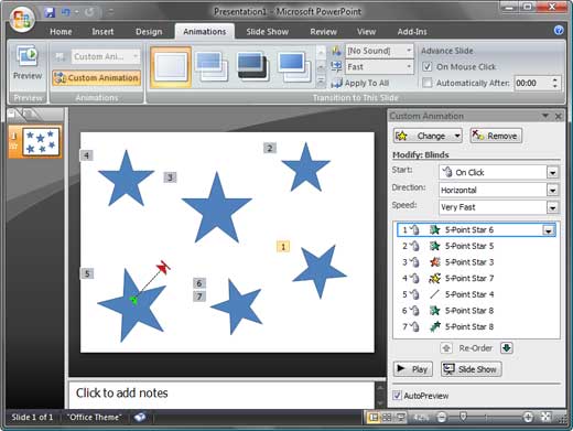 Animation Speed in PowerPoint 2007, 2003, and 2002 for Windows