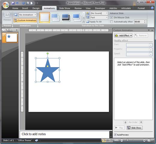 Adding Animation in PowerPoint 2007, 2003, and 2002 for Windows