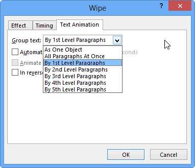 Group text options for Text Animation Group text options for Text Animation