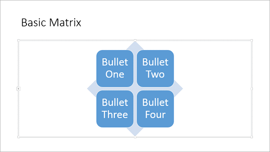 Basic Matrix SmartArt graphic Basic Matrix SmartArt graphic