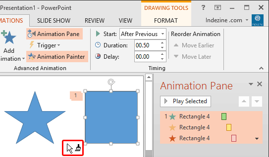 Cursor changed to a Paintbrush icon