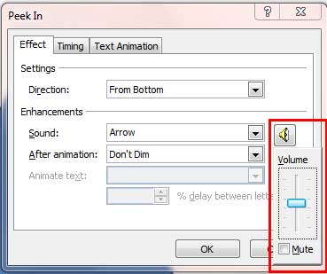 Volume slider Volume slider