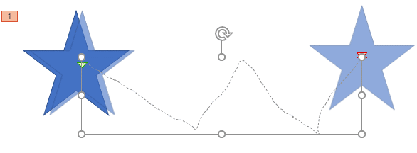 Custom Motion Path applied to a Star shape needs to be edited