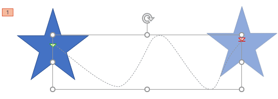 Custom Motion Path fine-tuned in Edit Points mode