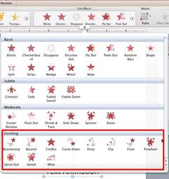Learn PowerPoint 2011 for Mac: Exit Effects for Animations