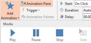 Animation Pane button within the Animations tab Animation Pane button within the Animations tab