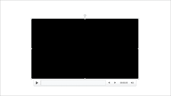 Selected video clip on the slide