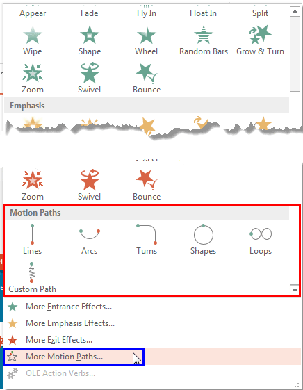 Motion Path animations Motion Path animations