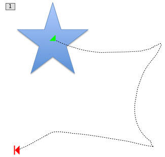 Custom Motion Path applied to a Star shape needs to be edited Custom Motion Path applied to a Star shape needs to be edited