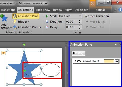 Animation Pane within PowerPoint