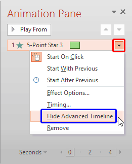 Hide Advanced Timeline option to be selected