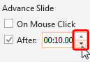 Advancing the slide automatically