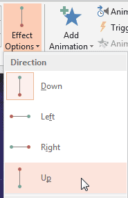 Up effect option Up effect option
