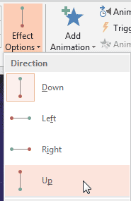 Up effect option