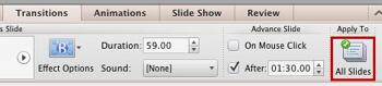 Learn PowerPoint 2011 for Mac: Slide Transition Time