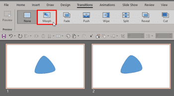 Using the Morph Transition with Curve Shapes in PowerPoint
