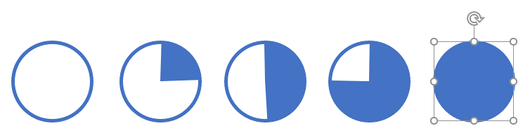 Harvey balls created entirely in PowerPoint Harvey balls created entirely in PowerPoint