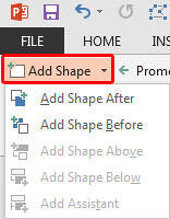 Add Shape button