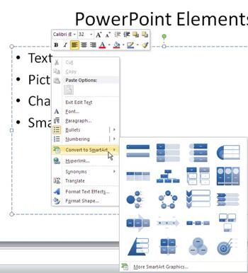 Learn PowerPoint 2010: Convert Bulleted Text to SmartArt