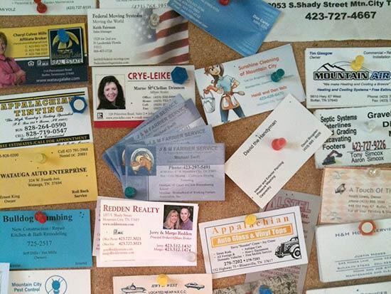 Slides are like business cards (or even bulletin boards)