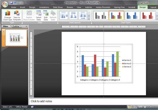 Changing Chart Types In Powerpoint 07 For Windows